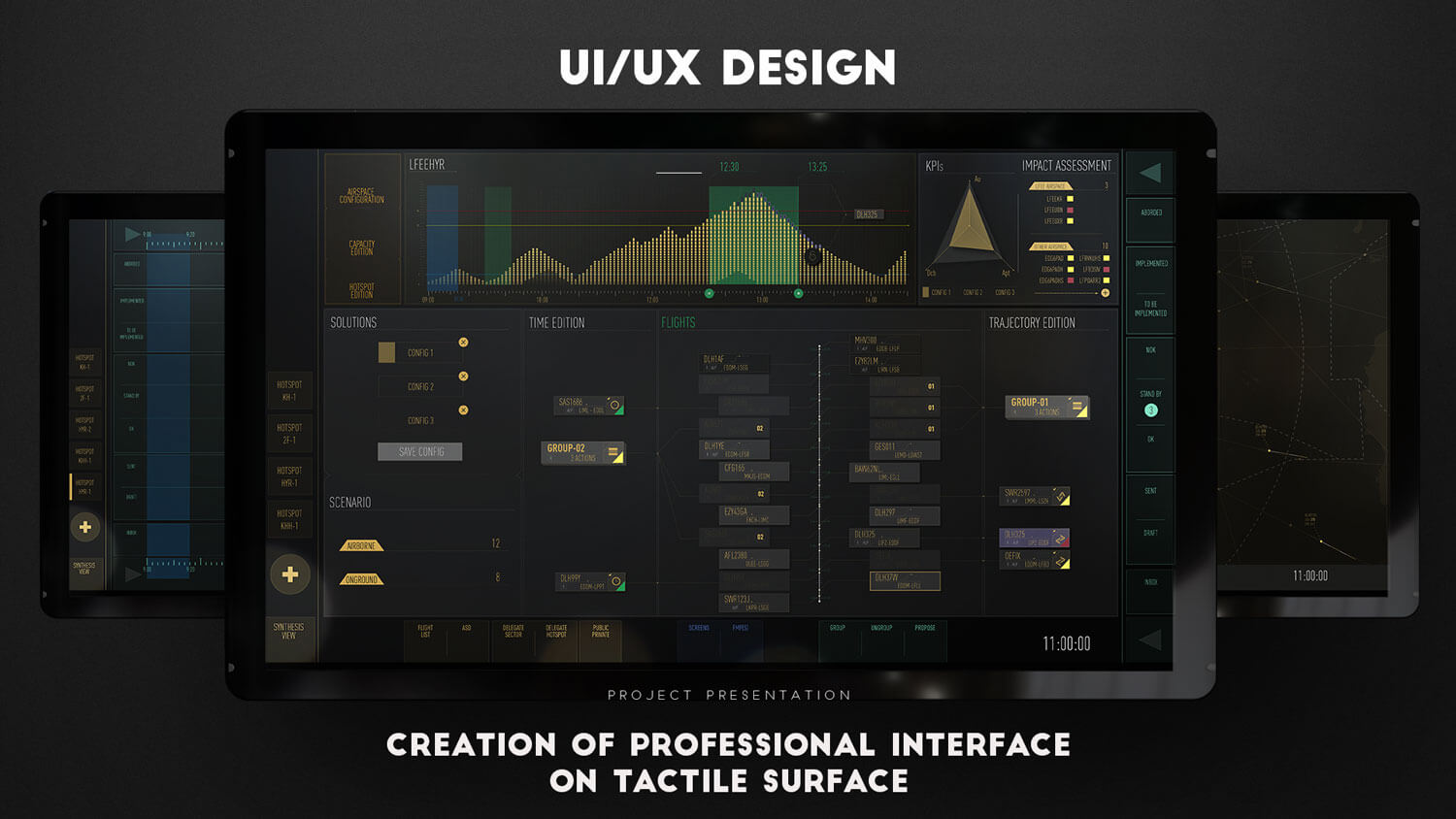Console tactile Eurocontrol — interface de gestion des risques